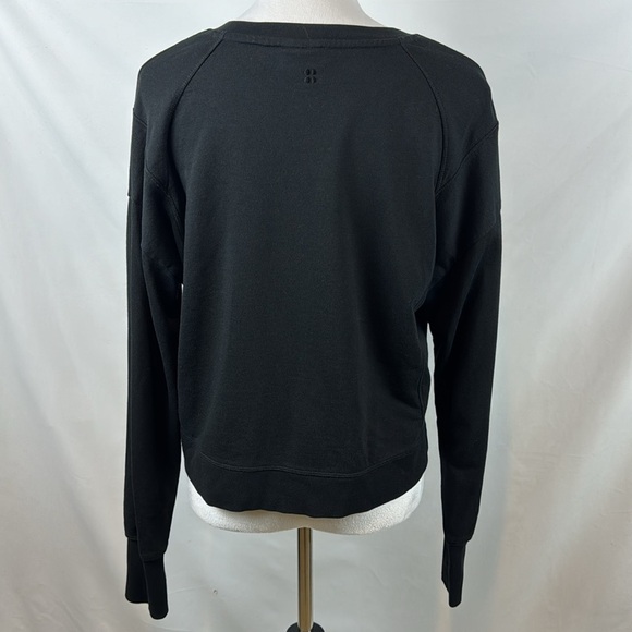 Sweaty Betty After Class Cotton Blend Cropped Black Sweatshirt Size‎ M - NEW - Picture 9 of 14